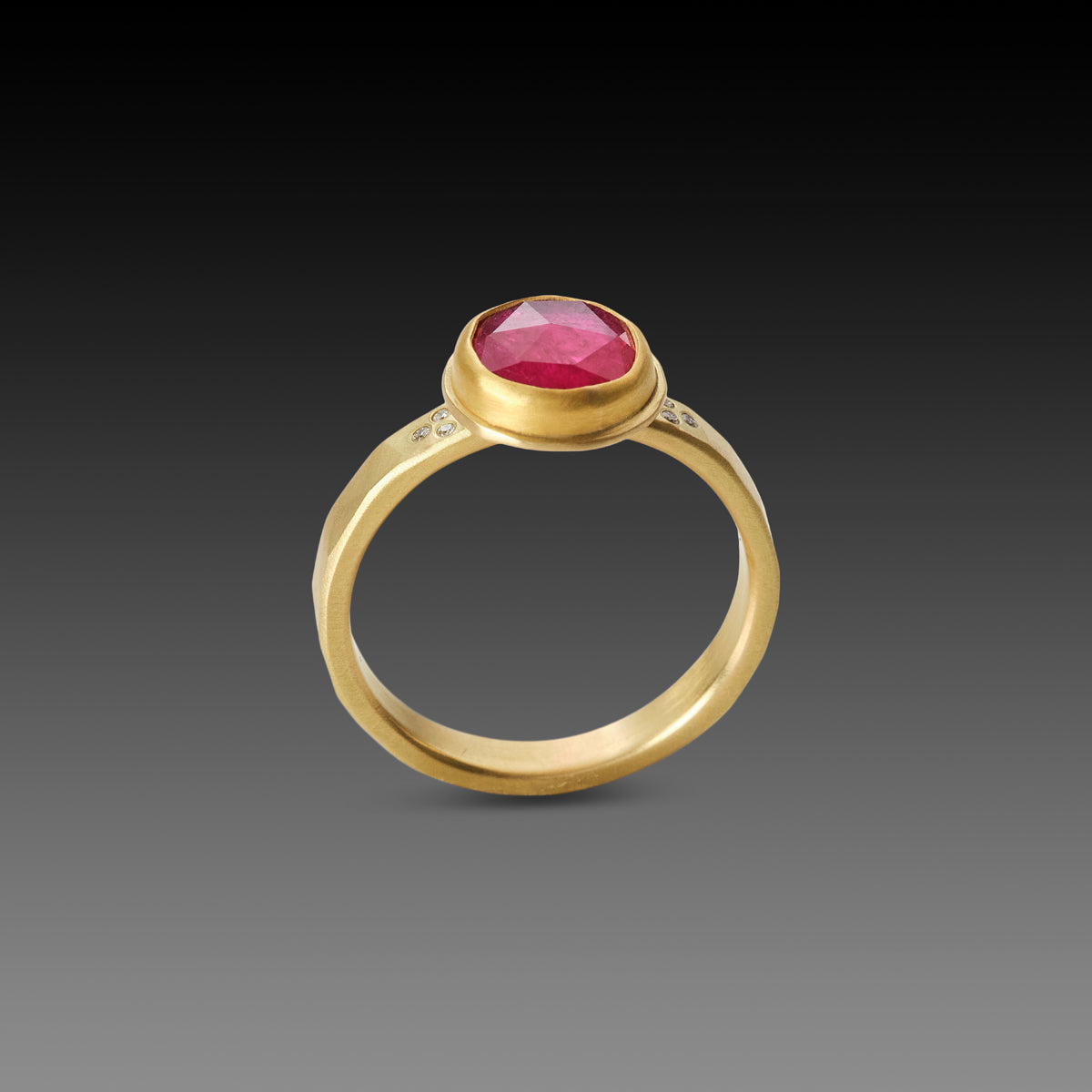Halo Ruby Birthstone Diamond Ring | Gemstone Rings | CaratLane